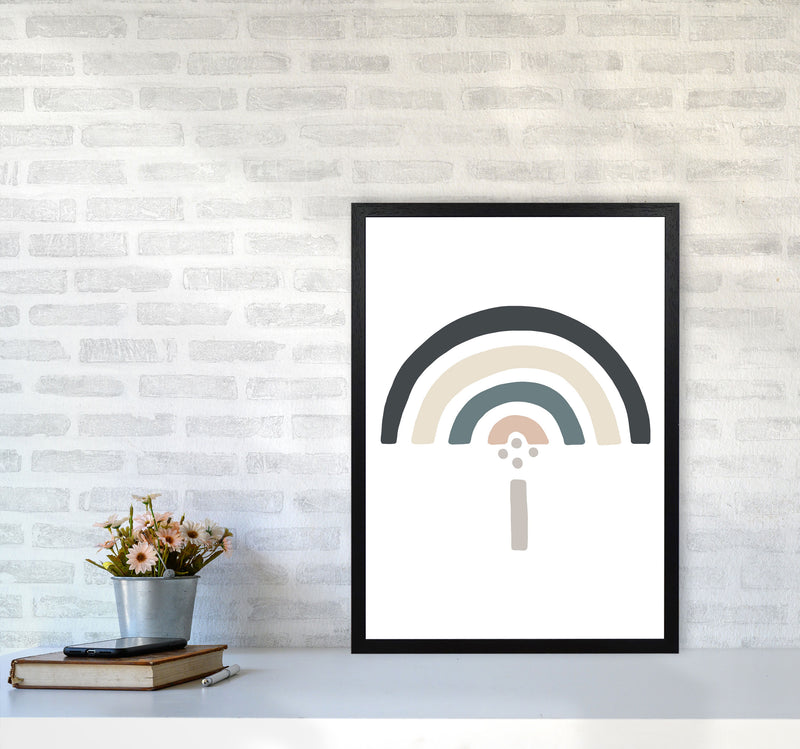 Inspired Natural Rainbow White Art Print by Pixy Paper A2 White Frame