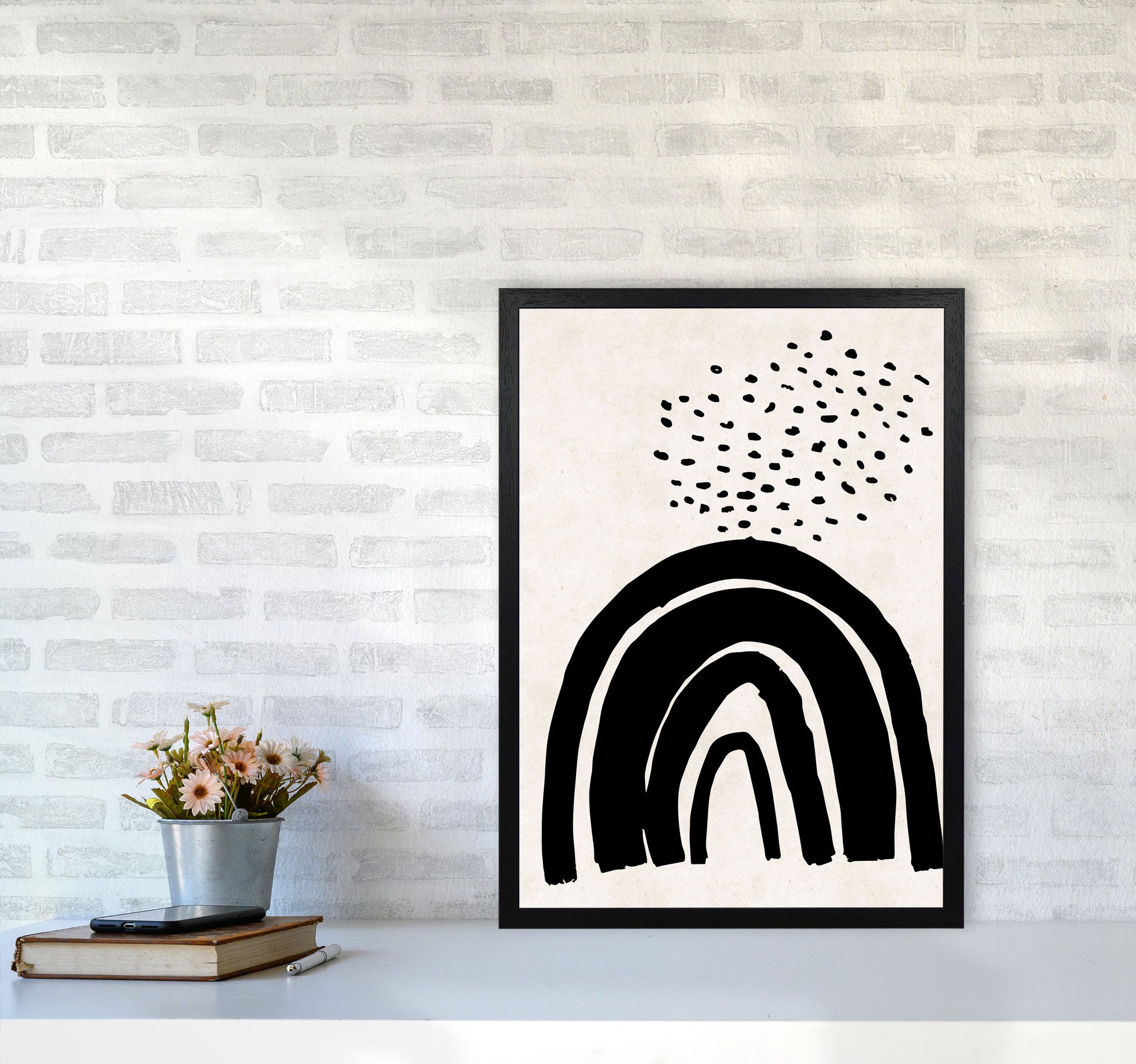 Autumn Raine abstract Art Print by Pixy Paper A2 White Frame
