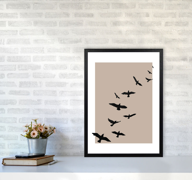 Autumn Skye abstract Art Print by Pixy Paper A2 White Frame