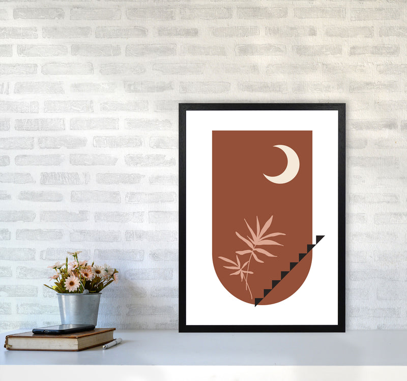 Autumn Willow abstract Art Print by Pixy Paper A2 White Frame