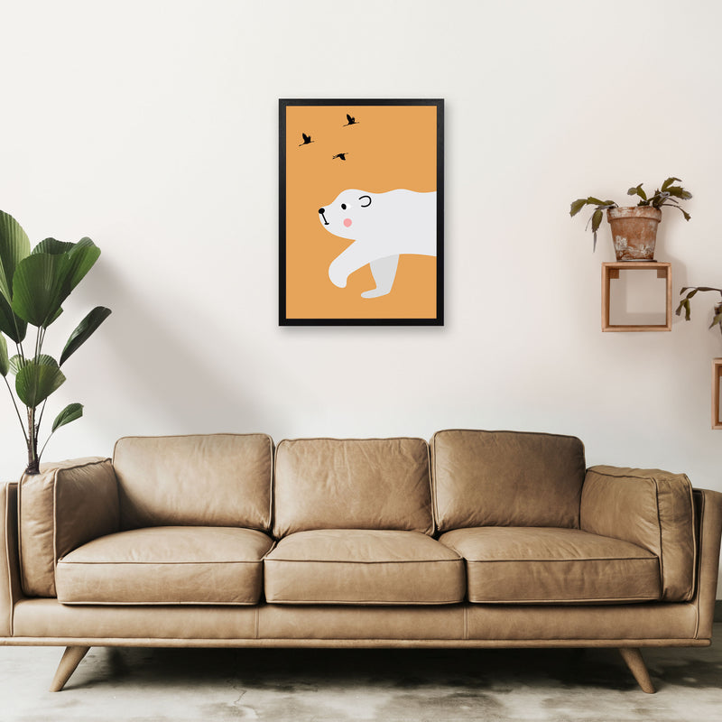 Polar bear Neutral kids Art Print by Pixy Paper A2 White Frame