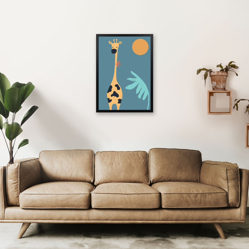 Giraffe Neutral kids Art Print by Pixy Paper A2 White Frame