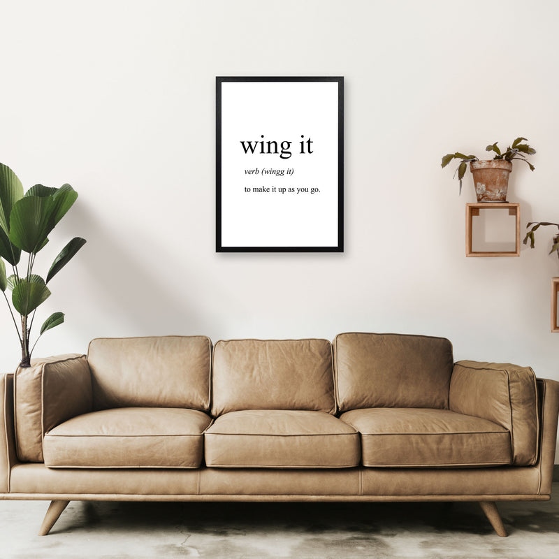 Wing It Definition Art Print by Pixy Paper A2 White Frame