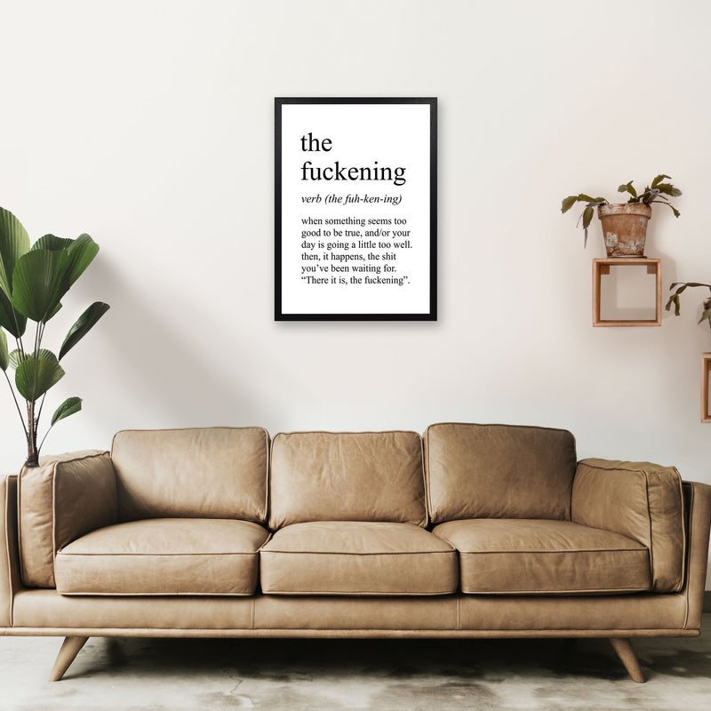 The Fuckening Definition Art Print by Pixy Paper A2 White Frame