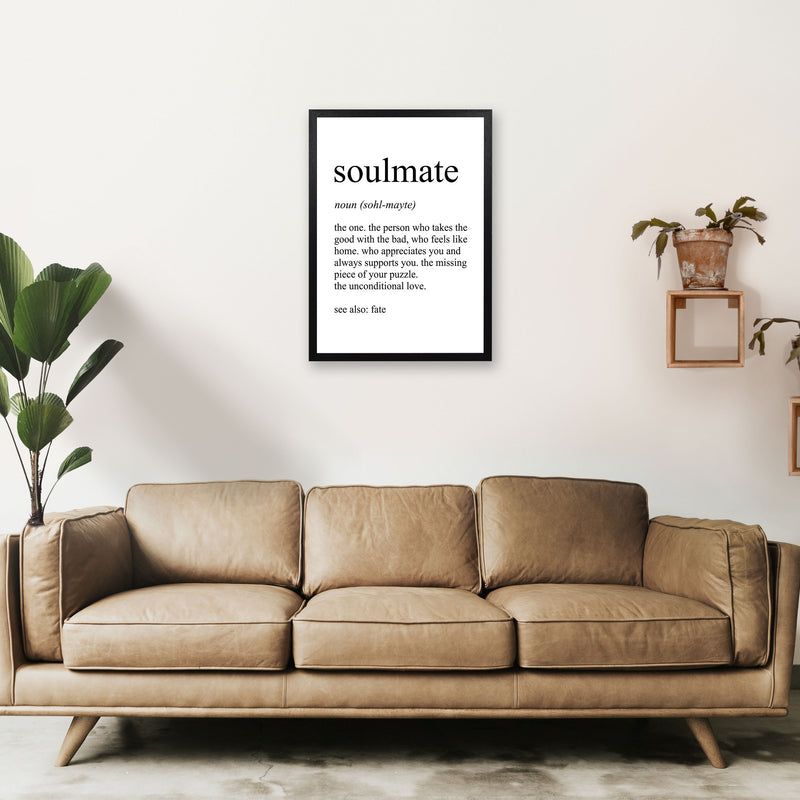 Soulmate Definition Art Print by Pixy Paper A2 White Frame