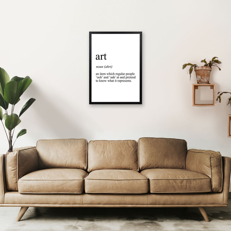 Art Definition Art Print by Pixy Paper A2 White Frame