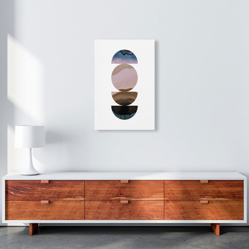 Abstract Circles White Background Modern Print A2 Canvas