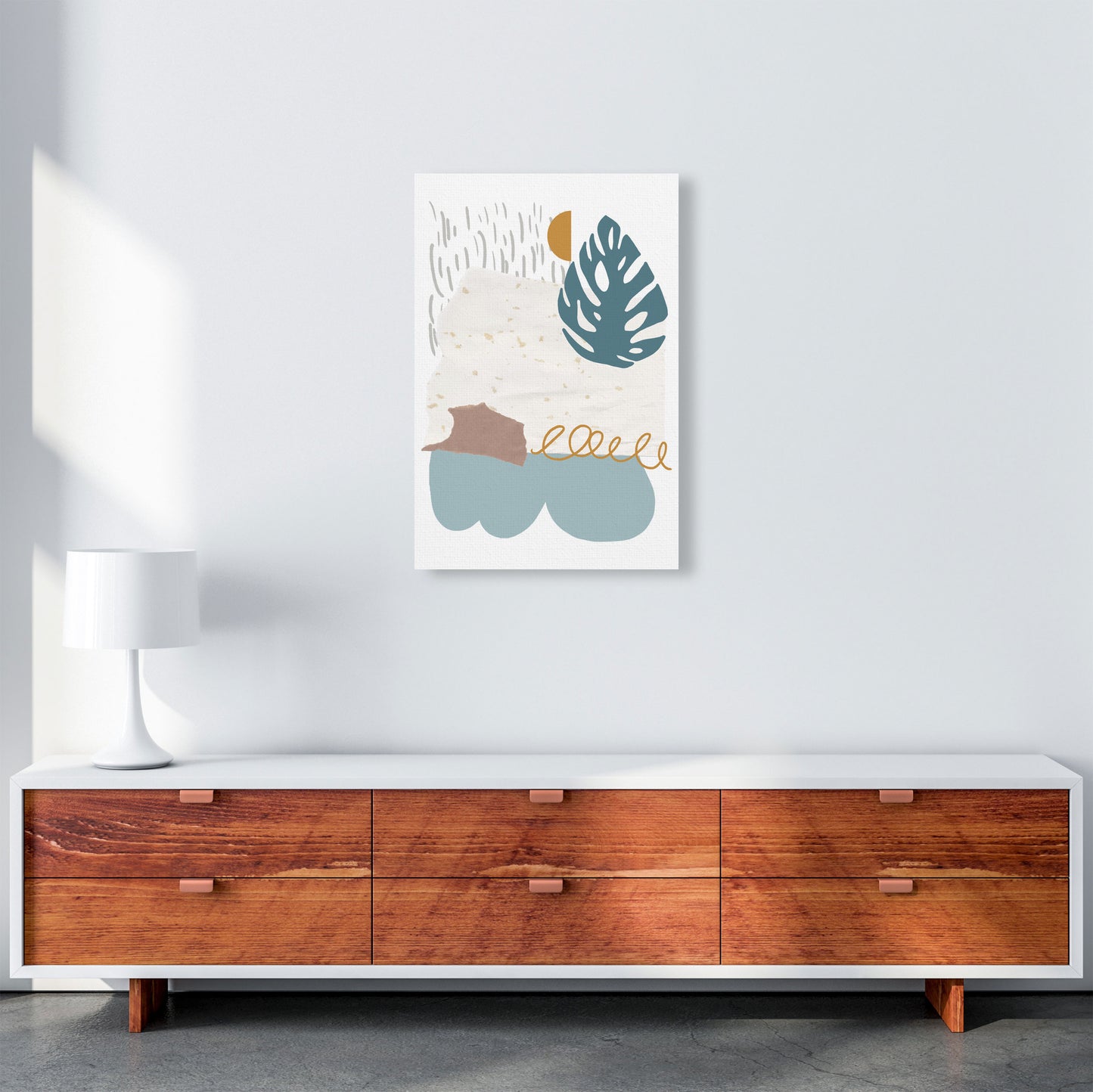 Reef Shapes Abstract 1 Modern Print A2 Canvas