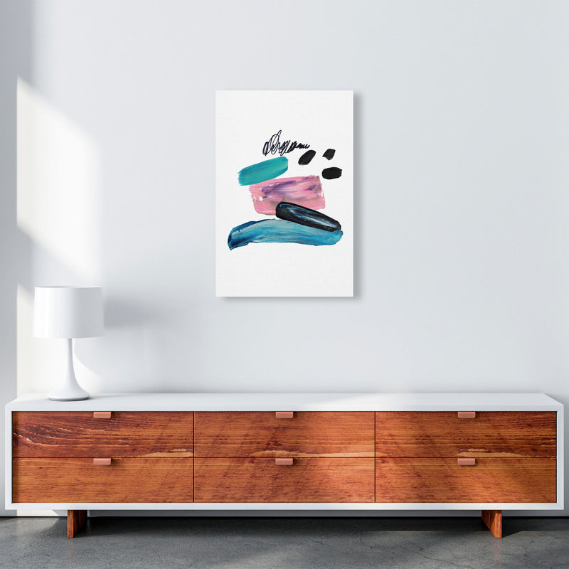 Pink And Teal Abstract Artboard Modern Print A2 Canvas