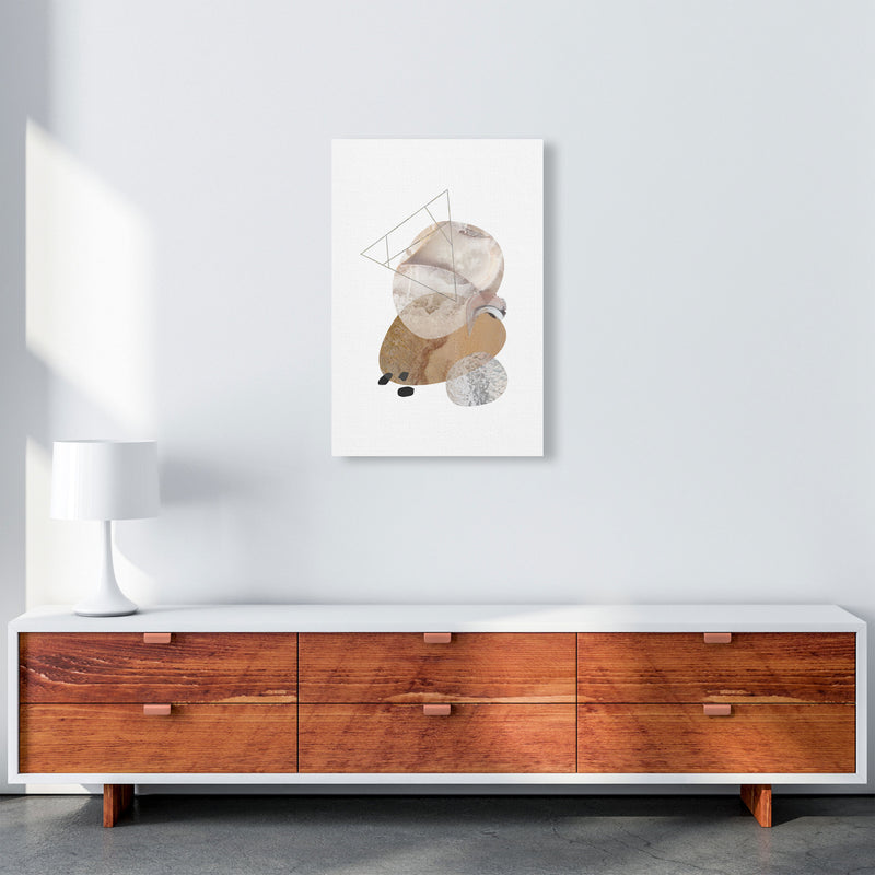 Abstract Geometric Pebble Modern Print A2 Canvas