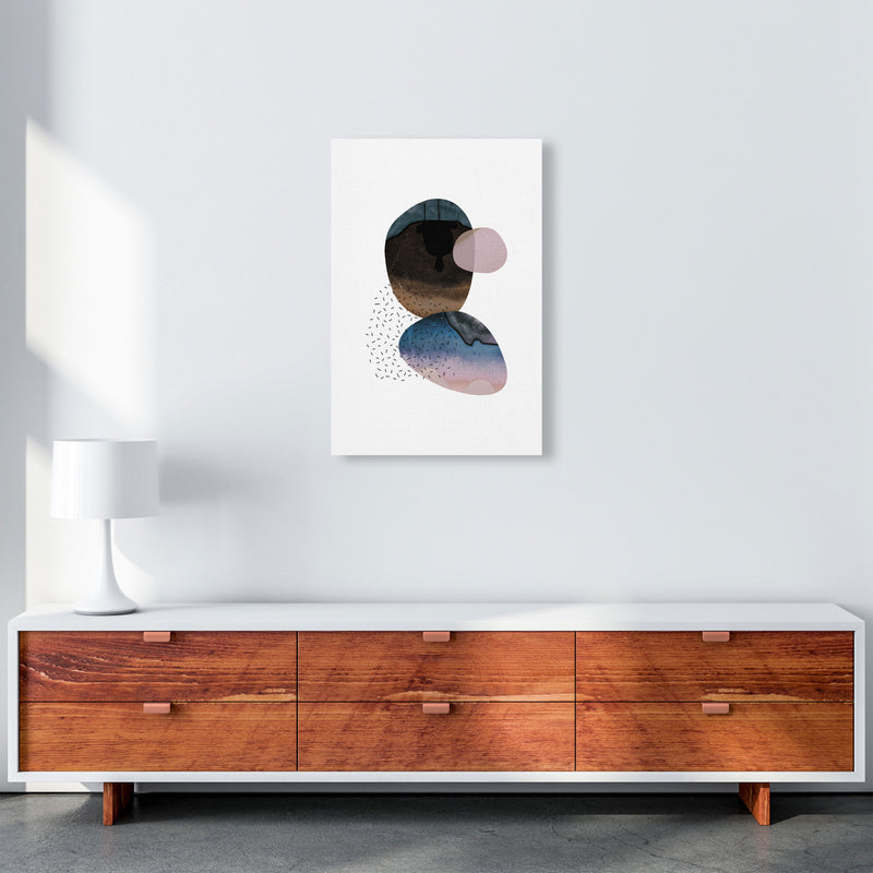 Pastel And Sand Abstract Shapes Modern Print A2 Canvas