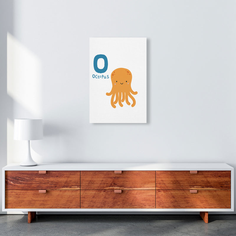 Alphabet Animals, O Is For Octopus Framed Nursey Wall Art Print A2 Canvas