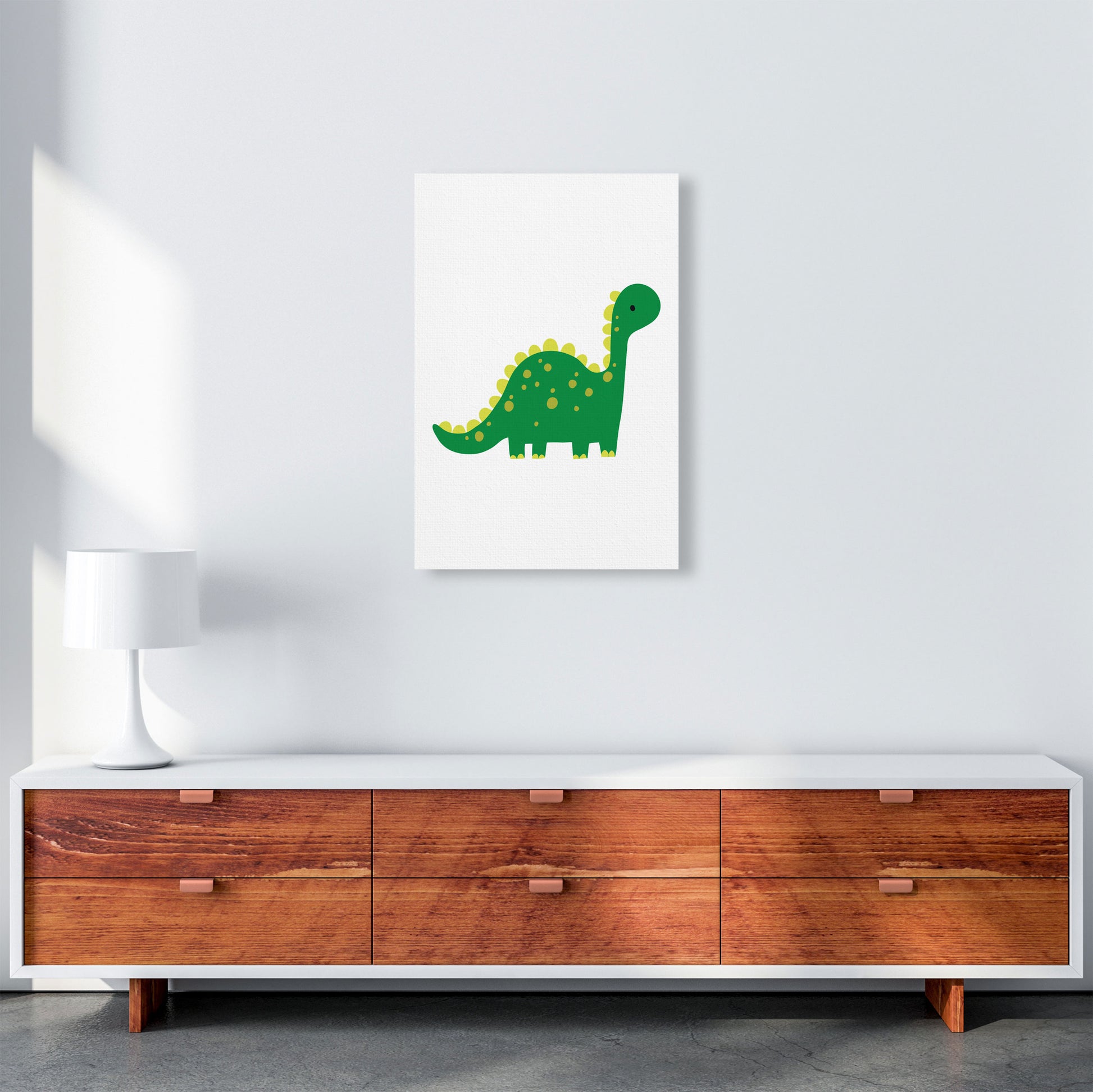 Children&#39;s Animals, Dino Modern Print A2 Canvas