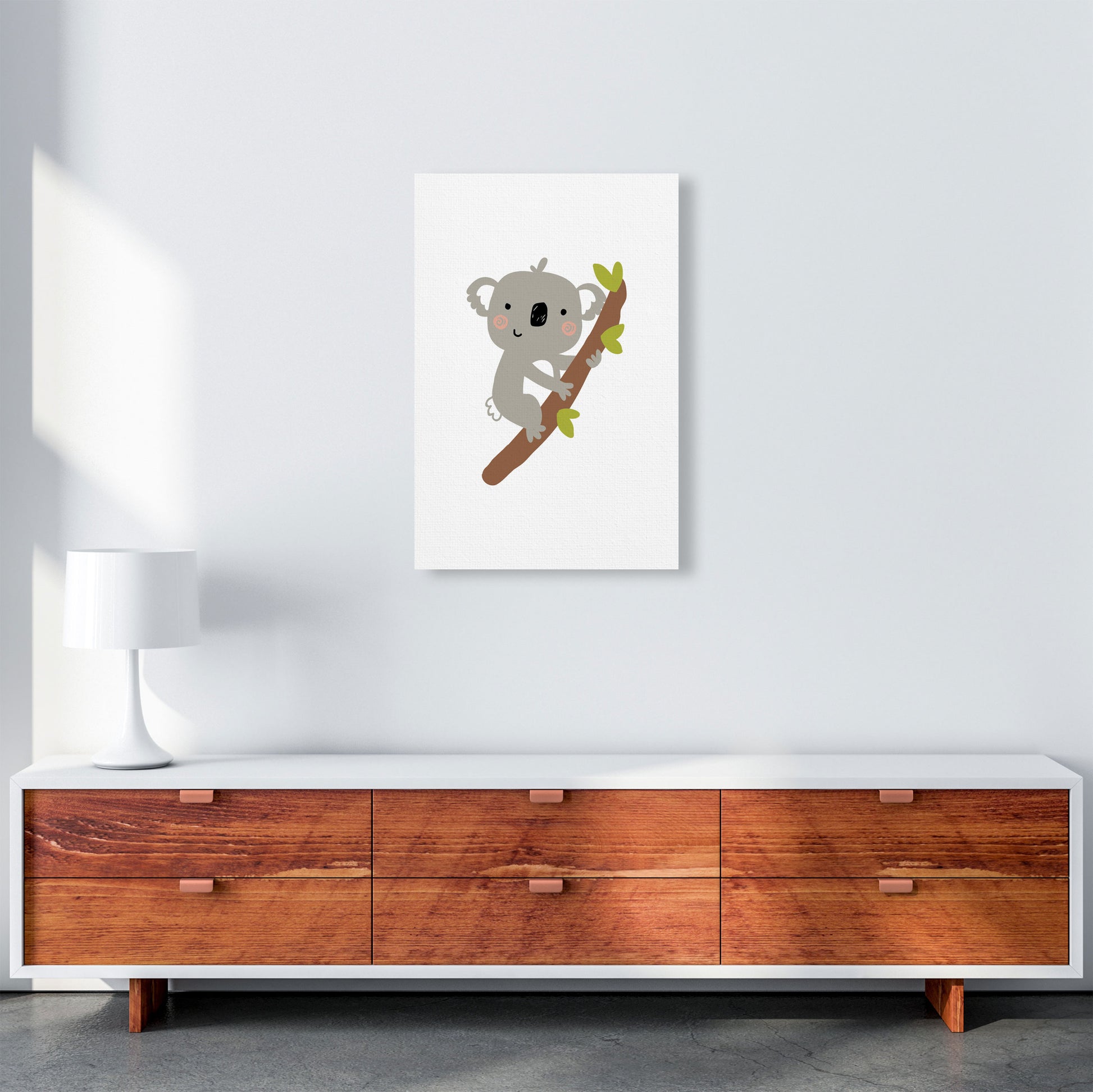 Children&#39;s Animals, Koala Modern Print A2 Canvas