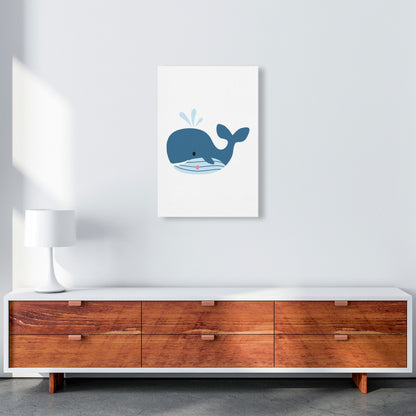 Children&#39;s Animals, Whale Modern Print A2 Canvas