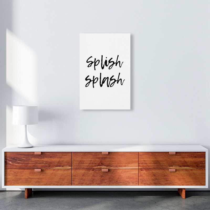 Splish Splash, Bathroom Modern Print, Framed Bathroom Wall Art A2 Canvas