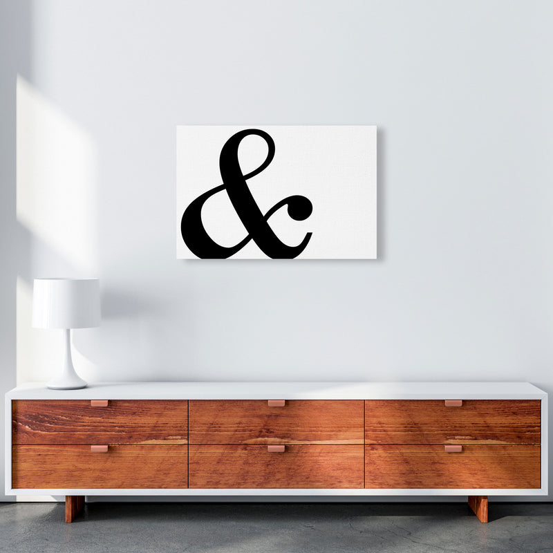 Ampersand Landscape Framed Typography Wall Art Print A2 Canvas