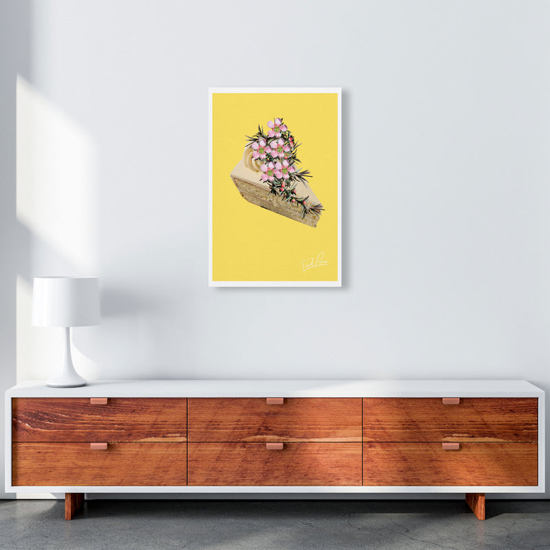 Yellow Cake Food Print, Framed Kitchen Wall Art A2 Canvas