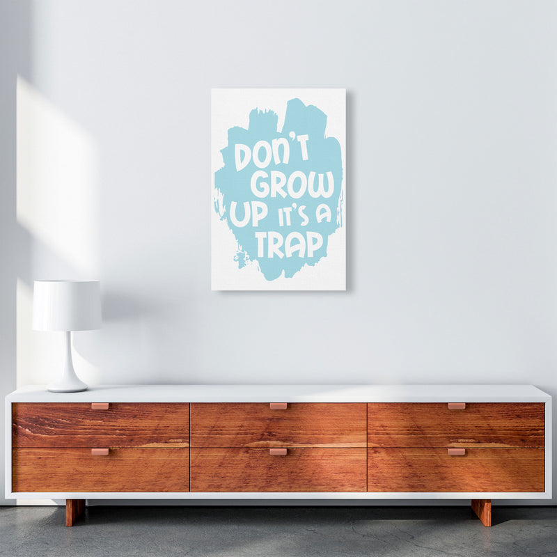 Don&#39;t Grow Up It&#39;s A Trap Baby Blue Framed Typography Wall Art Print