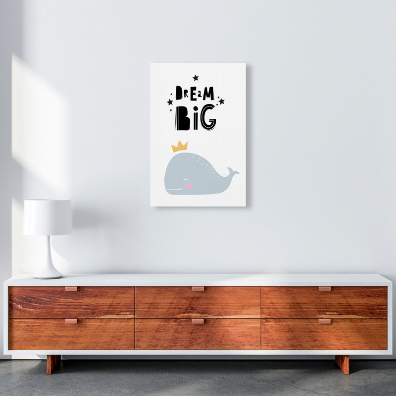 Dream Big Whale Framed Nursey Wall Art Print A2 Canvas