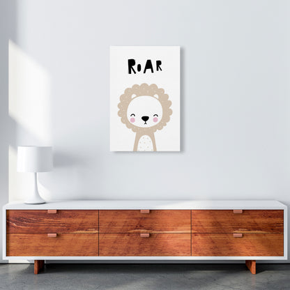 Lion Roar Modern Print Animal Art Print A2 Canvas
