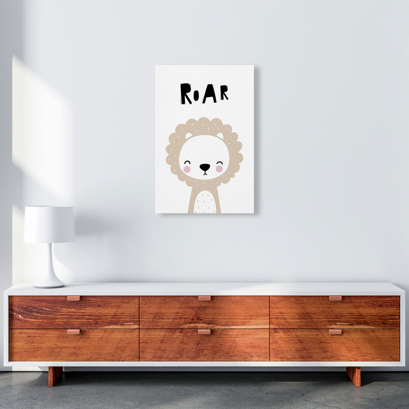 Lion Roar Modern Print Animal Art Print A2 Canvas