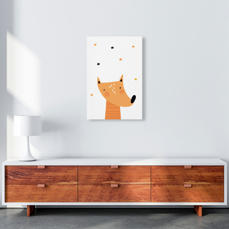 Scandi Fox Framed Nursey Wall Art Print A2 Canvas