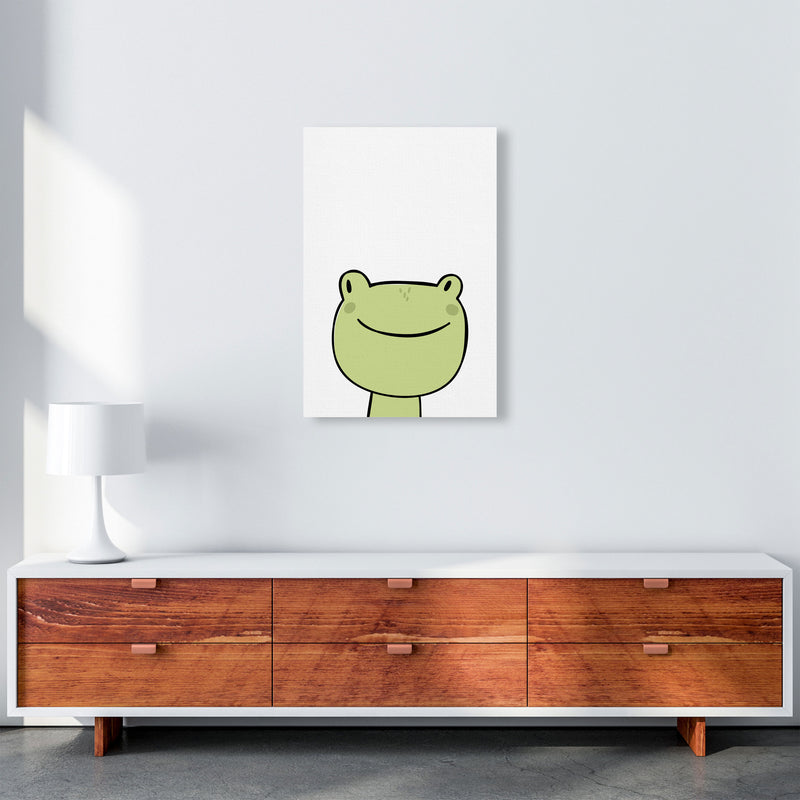 Scandi Frog Framed Nursey Wall Art Print A2 Canvas