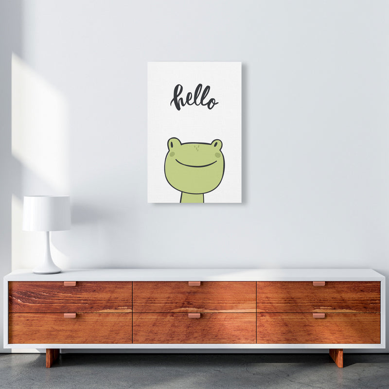 Hello Frog Modern Print Animal Art Print A2 Canvas