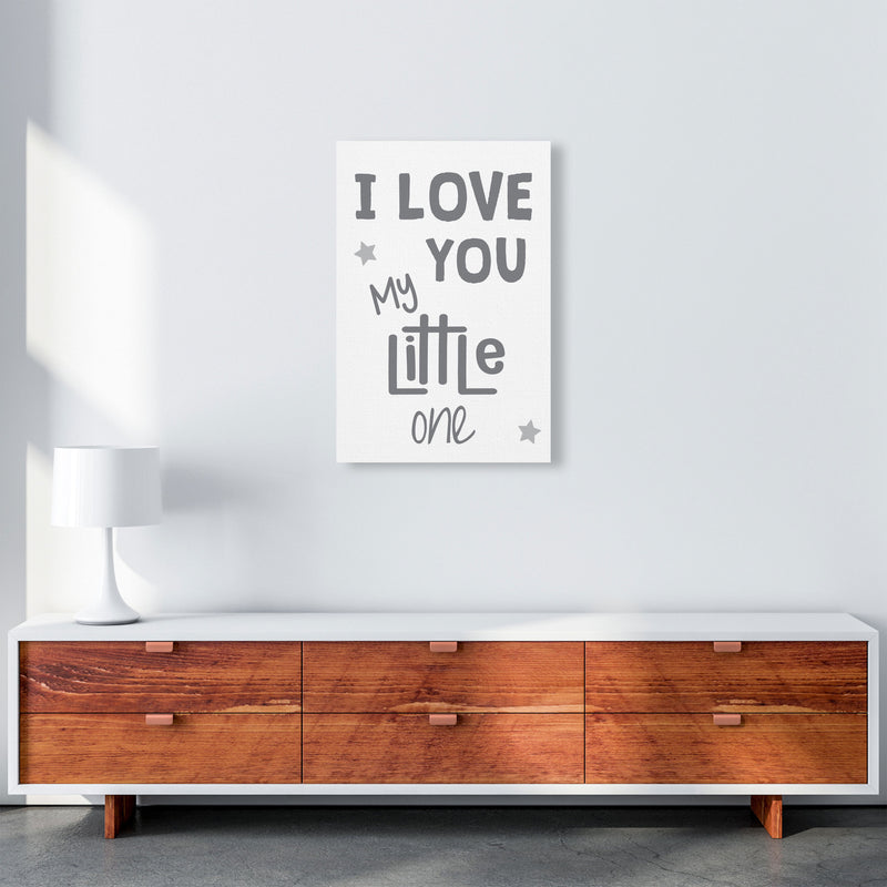 I Love You Little One Grey Framed Nursey Wall Art Print A2 Canvas