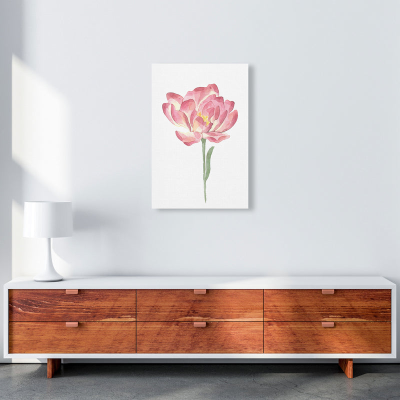 Pink Watercolour Flower Modern Print A2 Canvas