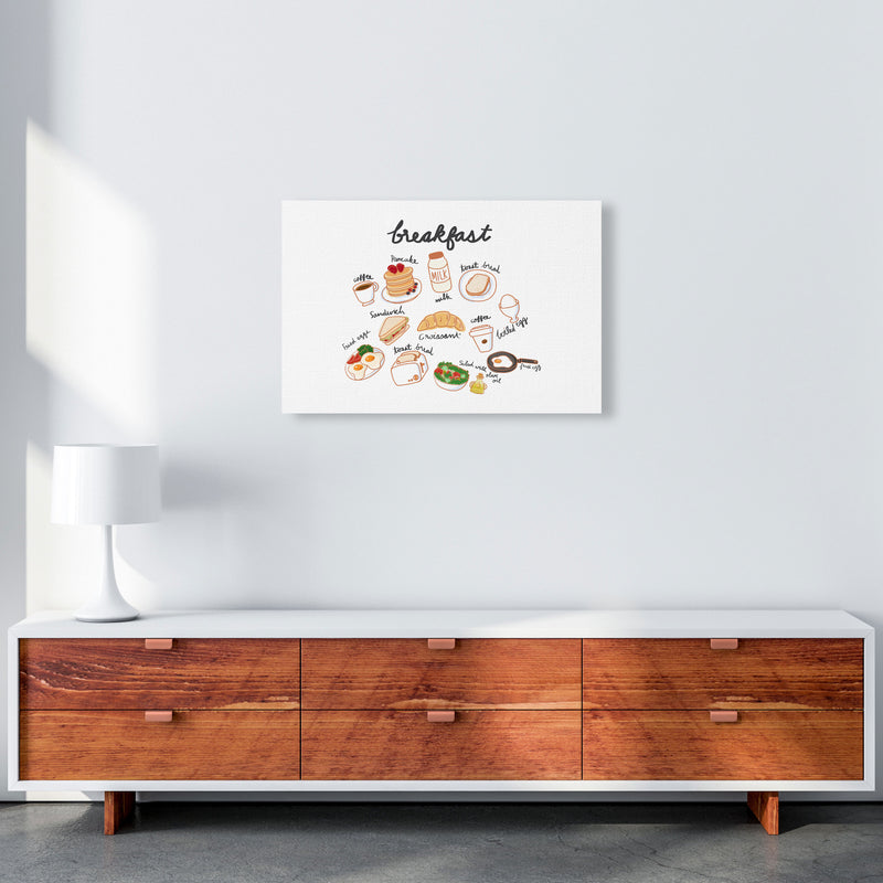 Breakfast Collection Landscape Modern Print, Framed Kitchen Wall Art A2 Canvas
