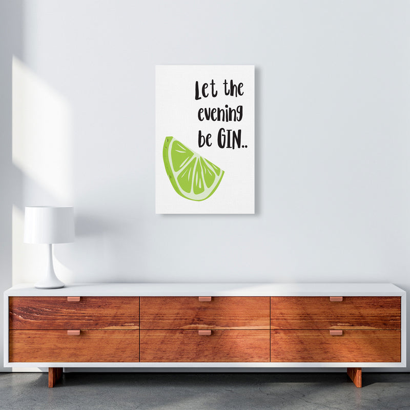 Let The Evening BeGIN Modern Print, Framed Kitchen Wall Art A2 Canvas