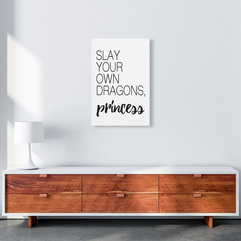 Slay Your Own Dragons Framed Typography Wall Art Print A2 Canvas
