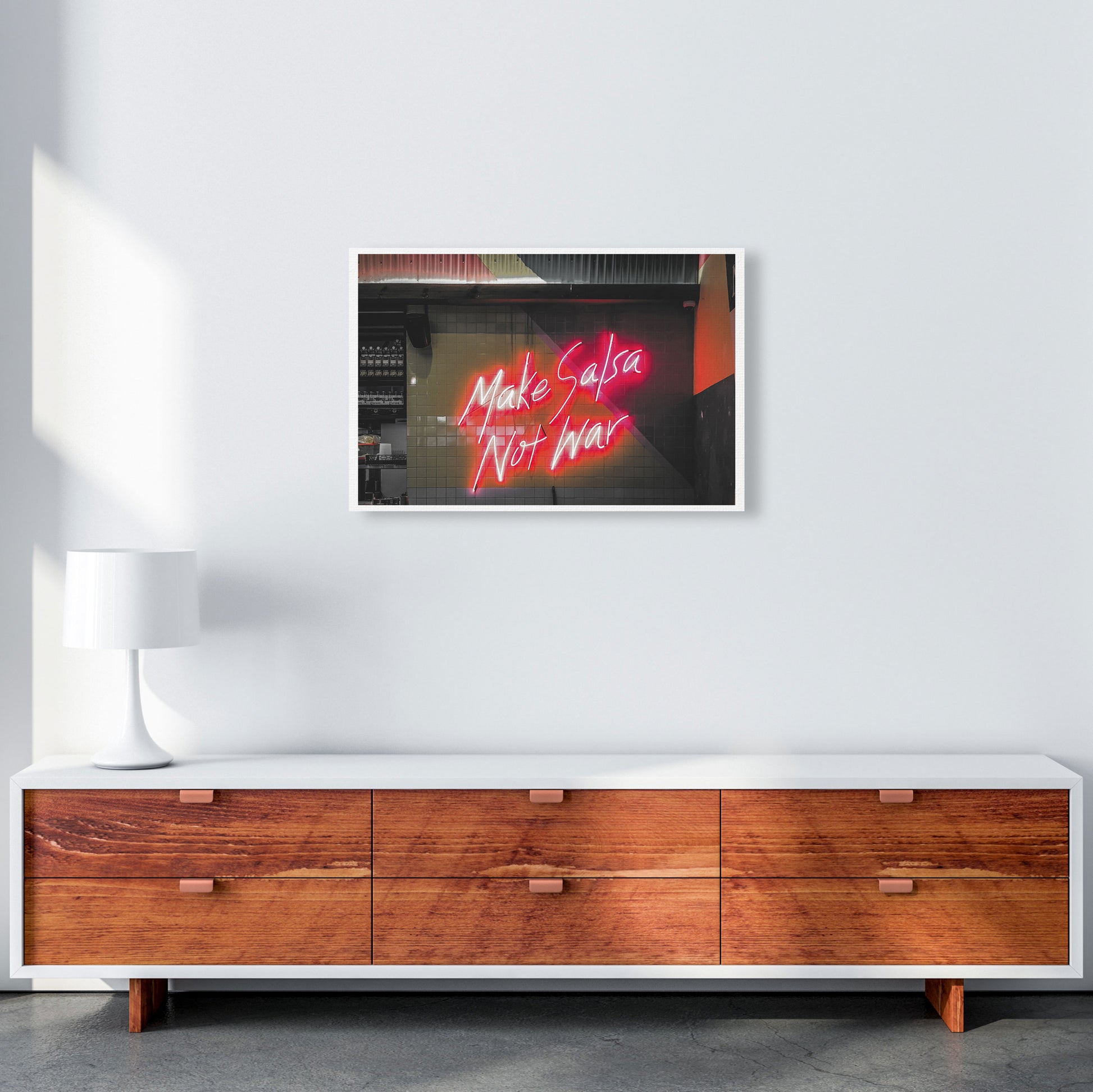 Make Salsa Not War Modern Print A2 Canvas