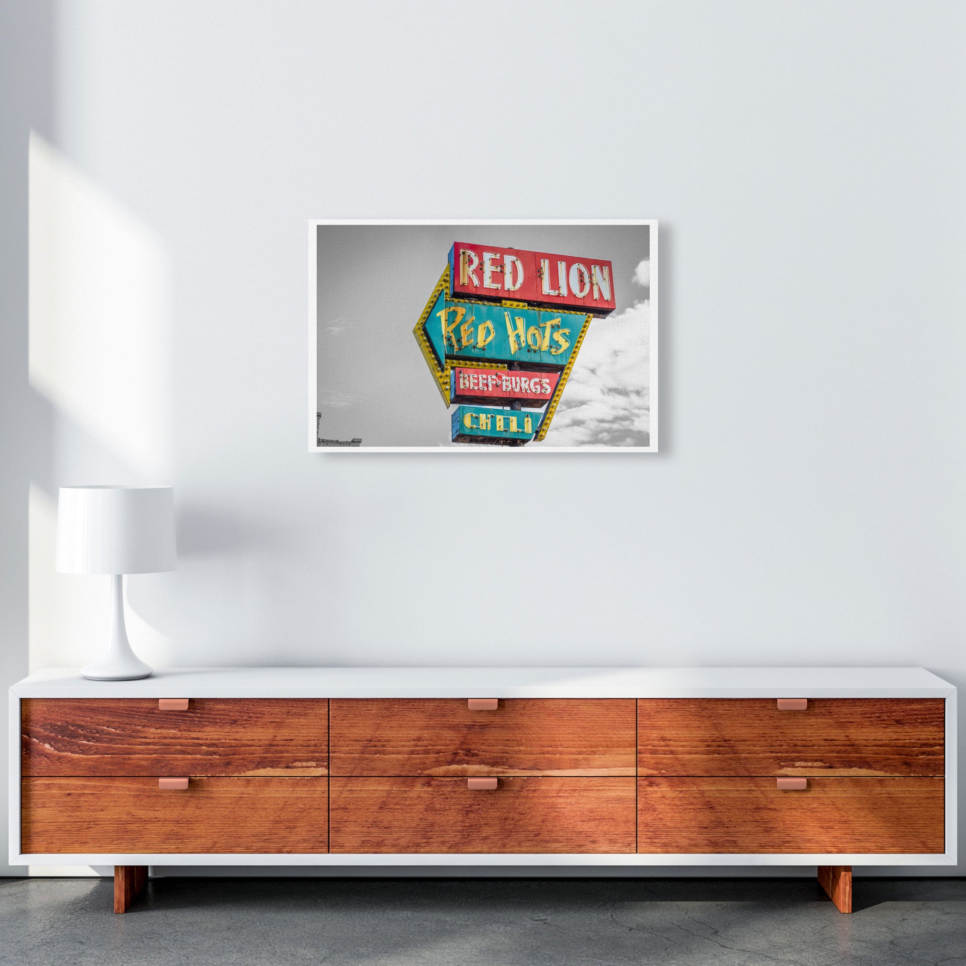 Vintage American Billboard Modern Print A2 Canvas