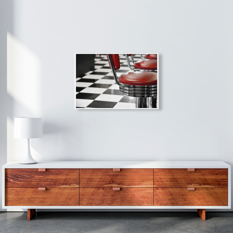 Vintage American Diner Modern Print A2 Canvas