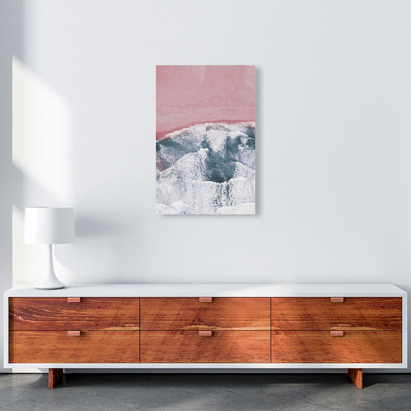Pink Sand Modern Print, Framed Botanical & Nature Art Print A2 Canvas