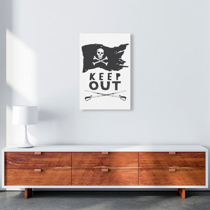 Pirate Keep Out Framed Nursey Wall Art Print A2 Canvas