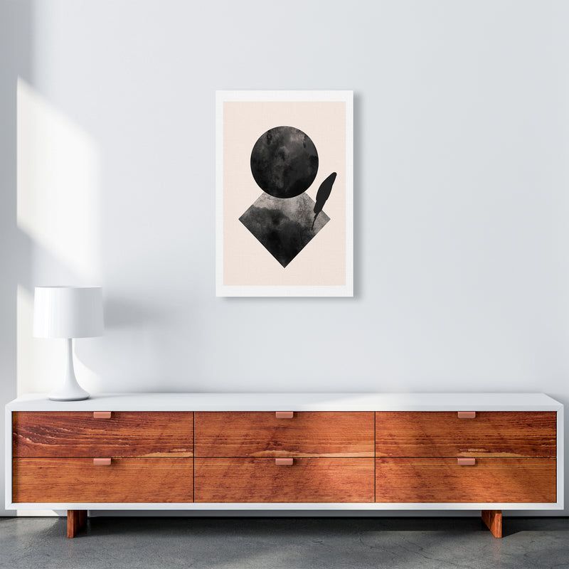 Nude And Black Watercolour 2 Art Print by Pixy Paper A2 Canvas