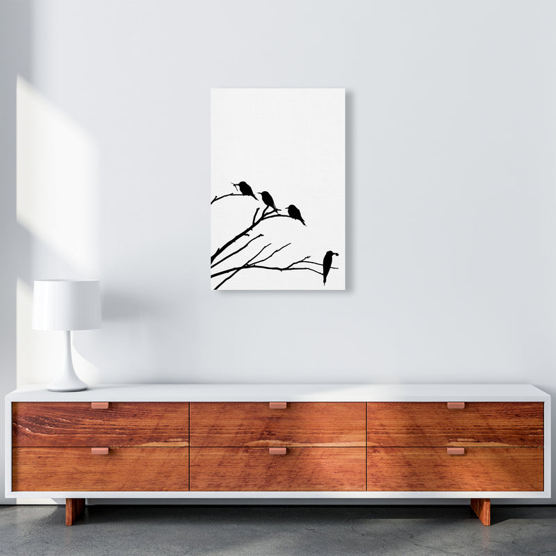 Corner Branch With Birds Art Print by Pixy Paper A2 Canvas