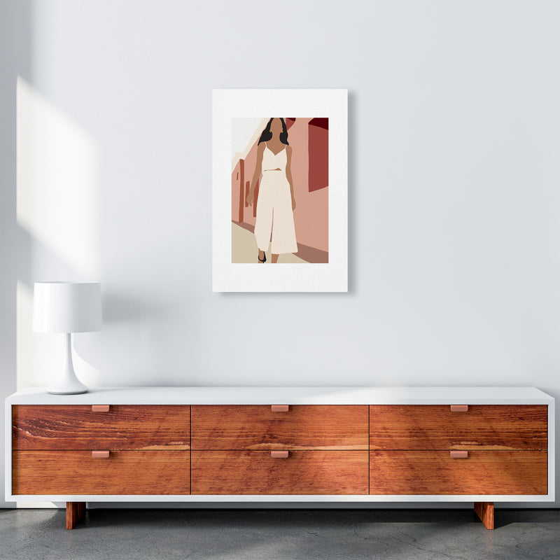 Mica Girl In Street N7  Art Print by Pixy Paper A2 Canvas