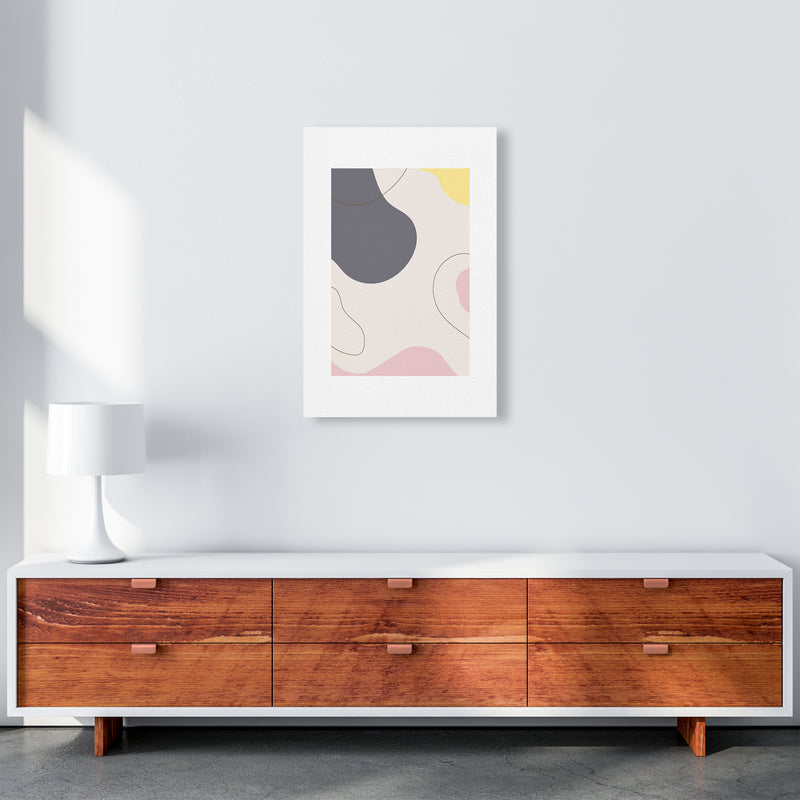 Mila Pink Abstract N17  Art Print by Pixy Paper A2 Canvas