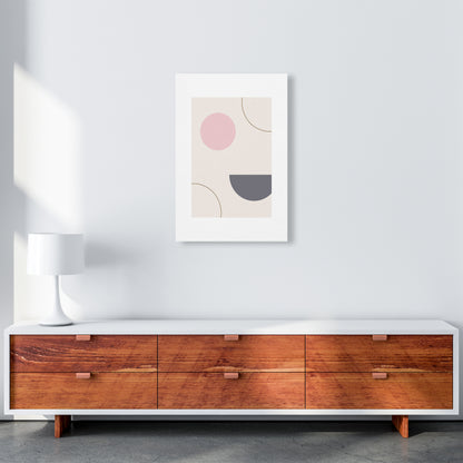Mila Pink Abstract N23  Art Print by Pixy Paper A2 Canvas