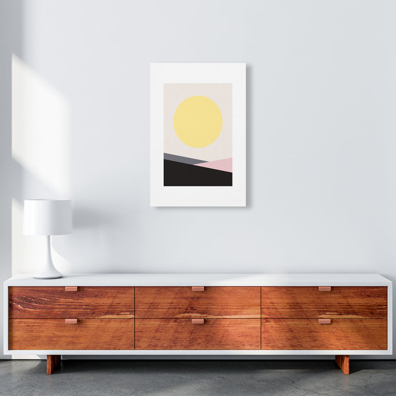 Mila Pink Big Sun N7  Art Print by Pixy Paper A2 Canvas