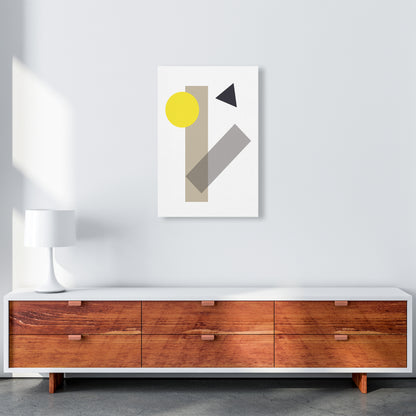 Random Geo Yellow  Art Print by Pixy Paper A2 Canvas