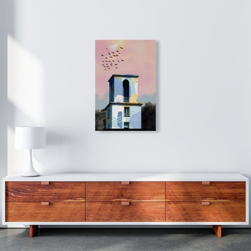 Pop Art Concrete Tower  Art Print by Pixy Paper A2 Canvas