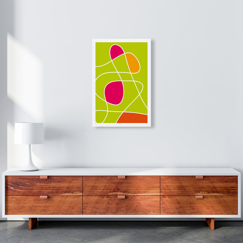 Lime Mess Neon Funk  Art Print by Pixy Paper A2 Canvas