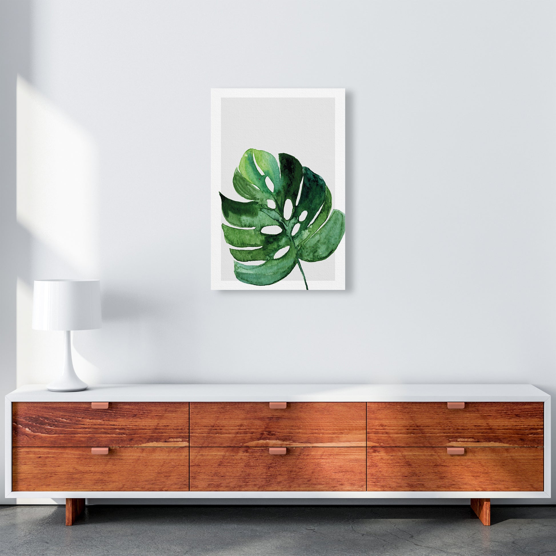 Leaf With Grey Back Exotic  Art Print by Pixy Paper A2 Canvas