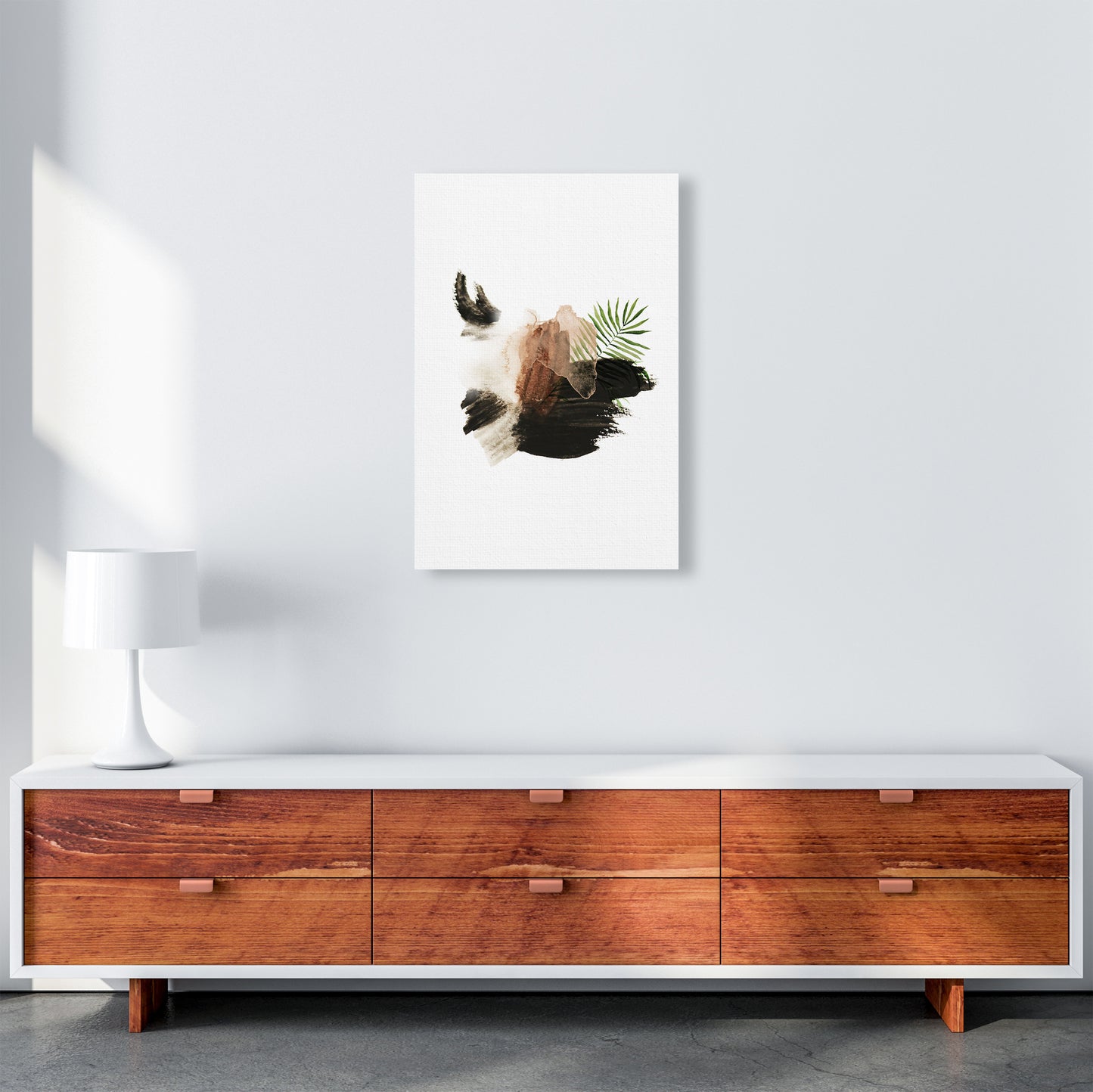 Exotic Abstract Shapes  Art Print by Pixy Paper A2 Canvas